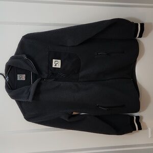 Kari Traa Dark Grey Sherpa Fleece Jacket Size Small